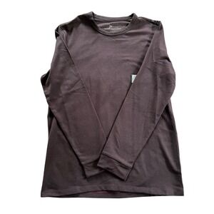 Marc Anthony XL Mens Slim Fit Long Sleeve Crew Neck Shirt Burgundy Plum NWT